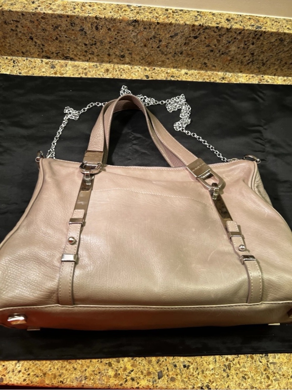 Michael Kors Shoulder Bag w/Silver Crossbody Chain, 11” Tall, 16” Wide, Gorgeous